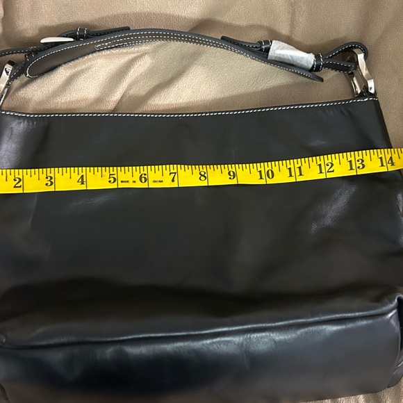 Tess Loriani, Milano New Leather & Suede Shoulder Handbag Cool Silver Hardware - Picture 13 of 16